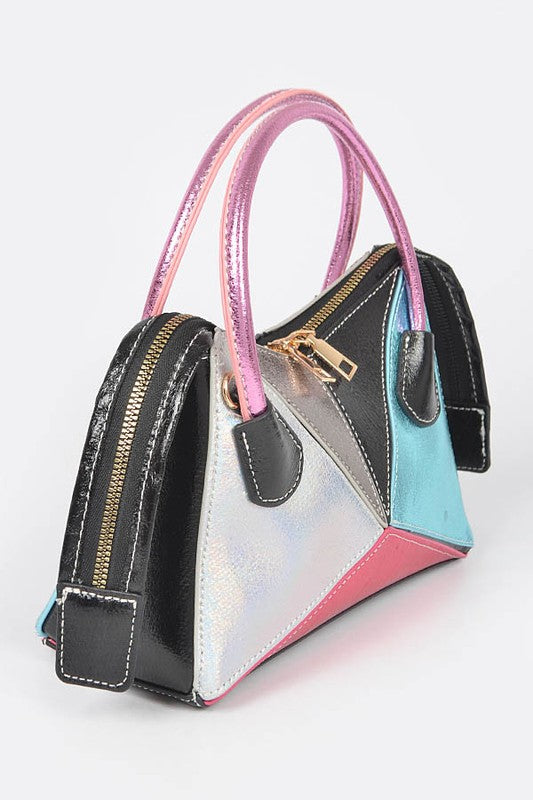 Metallic Piecing Vintage Inspired Swing Bag- 3 Colors