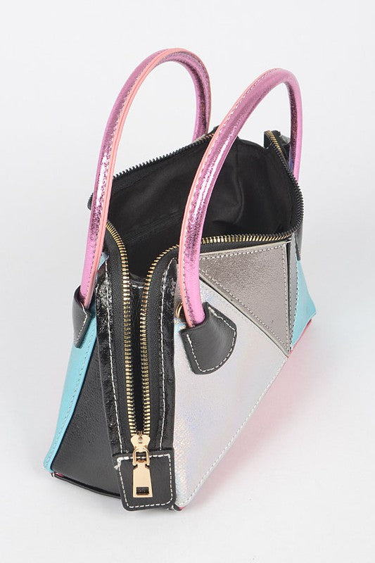 Metallic Piecing Vintage Inspired Swing Bag- 3 Colors