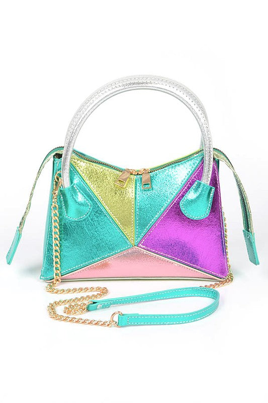 Metallic Piecing Vintage Inspired Swing Bag- 3 Colors