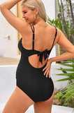 Ruch Scallop V Neck One Piece Maternity Swimsuit-3 Colors