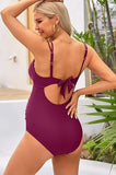 Ruch Scallop V Neck One Piece Maternity Swimsuit-3 Colors