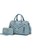 MKF Lara Satchel Bag with Wallet by Mia K-12 Colors