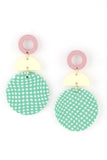 Printed Silicon Picnic Party Earrings