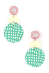 Printed Silicon Picnic Party Earrings