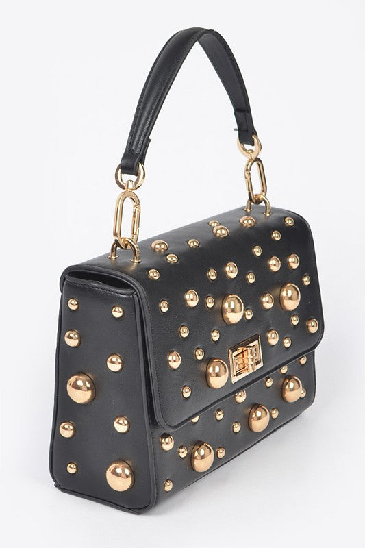 Mix Studs Convertible Top Handle Swing Bag-4 Colors