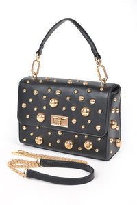 Mix Studs Convertible Top Handle Swing Bag-4 Colors