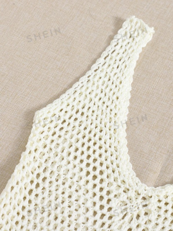 Swim Oasis Fringe Hem Crochet Cover Up-2 Colors