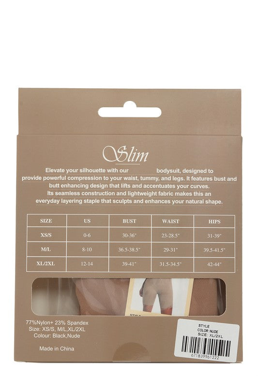 SLIM Line Mid-Thigh Bodysuit-2 Colors