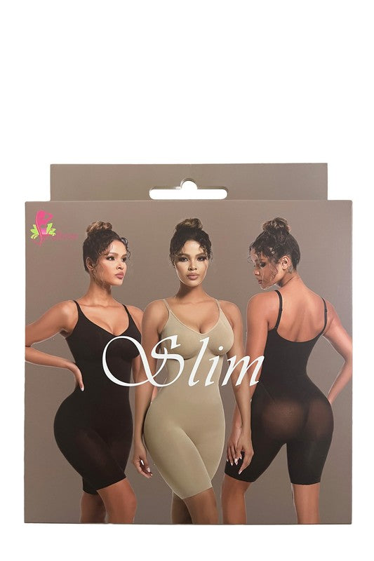SLIM Line Mid-Thigh Bodysuit-2 Colors