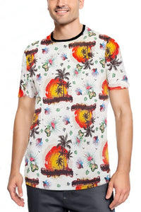 Allover Print Short Sleeve T-Shirt- 16 Colors