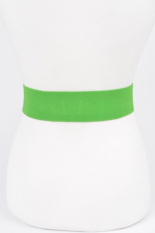 Satin Double Flower Elastic Belt-7 Colors