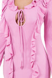 Pink Flutter Maxi Dress
