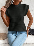 Terri Cap Sleeve Shirt-3 Colors