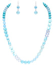 Crystal Station Collar Necklace Set- 2 Colors