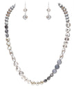 Crystal Station Collar Necklace Set- 2 Colors