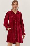 "Holiday Special" Jodifl Corduroy Velvet Pockets Dress