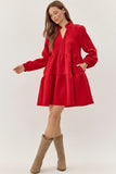 "Holiday Special" Jodifl Textured Frilled Split Tiered Dress