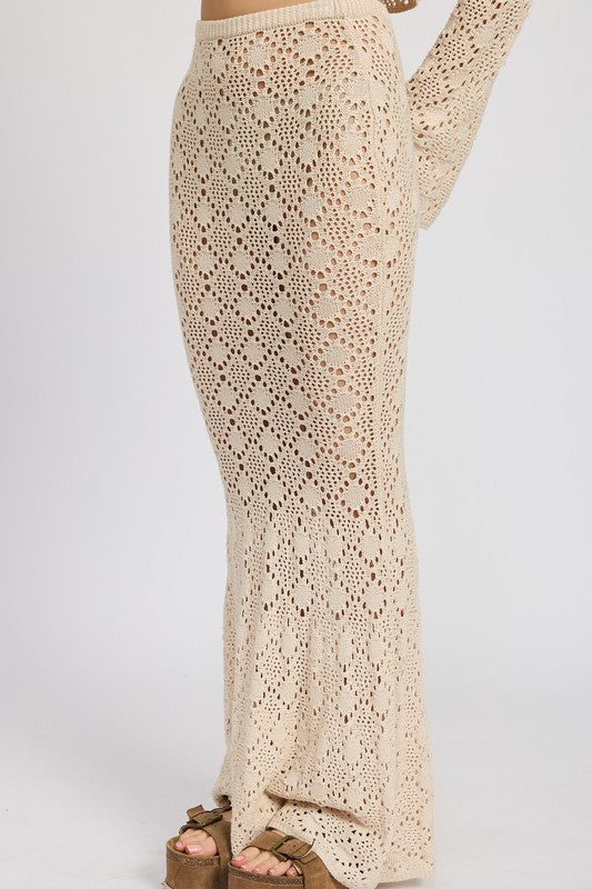 MERMAID MAXI CROCHET SKIRT-2 COLORS