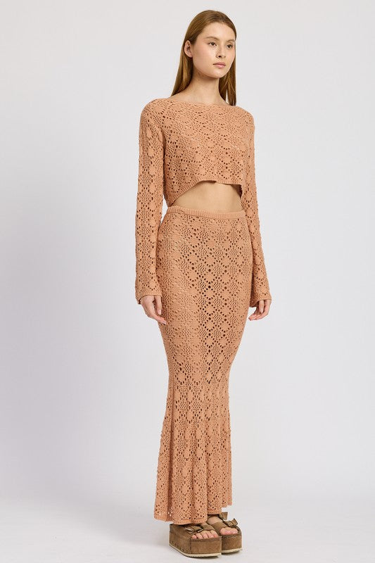 MERMAID MAXI CROCHET SKIRT-2 COLORS