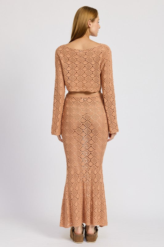 MERMAID MAXI CROCHET SKIRT-2 COLORS