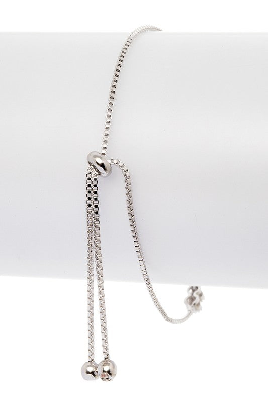 CZ Arrow Pave String Bolo Bracelet- 2 Colors