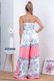 Satin Mosaic Print Jumpsuit (Pre-Order)