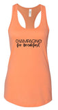 "Champagne for Breakfast" Summer Graphic Tank-7 Colors