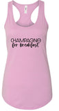 "Champagne for Breakfast" Summer Graphic Tank-7 Colors