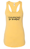 "Champagne for Breakfast" Summer Graphic Tank-7 Colors