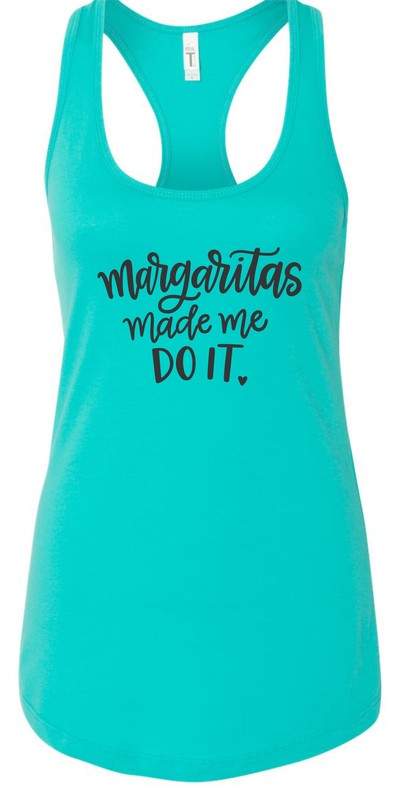 "Margaritas Made Me Do It" Summer Graphic Tank- 7 Colors