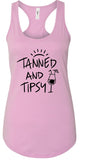 Tanned and Tipsy Summer Graphic Tank- 7 Colors