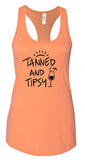 Tanned and Tipsy Summer Graphic Tank- 7 Colors