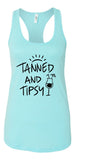 Tanned and Tipsy Summer Graphic Tank- 7 Colors