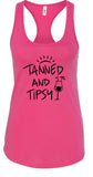 Tanned and Tipsy Summer Graphic Tank- 7 Colors