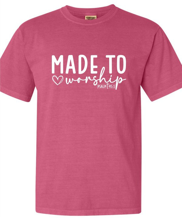 Plus Size "Made for More Psalm 95:1"  Comfort Color Tee- 6 Colors