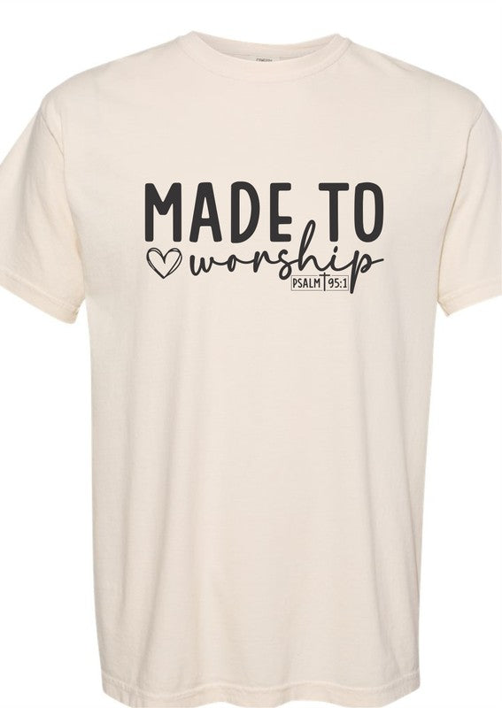 Plus Size "Made for More Psalm 95:1"  Comfort Color Tee- 6 Colors