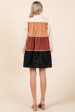 Tiered Color Block Mini Dress- 2 Colors