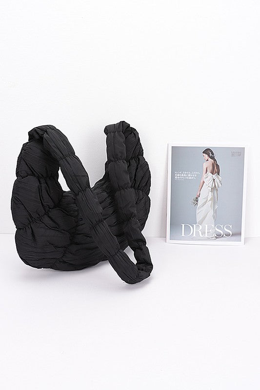 Quilted Puffer Oversize Hobo Bag-4 Colors