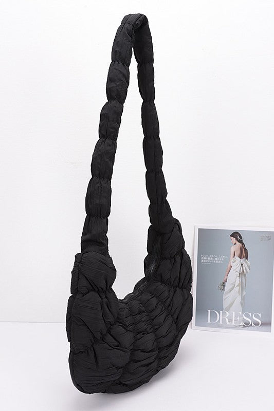 Quilted Puffer Oversize Hobo Bag-4 Colors