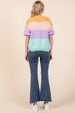 Color Block Knit Sweater Top- 2 Colors