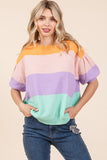 Color Block Knit Sweater Top- 2 Colors