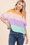 Color Block Knit Sweater Top- 2 Colors