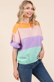 Color Block Knit Sweater Top- 2 Colors