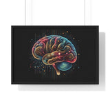 4D Brain Horizontal Framed Poster