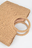 Straw Basket Weaved Summer Tote Bag
