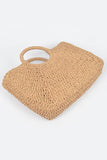 Straw Basket Weaved Summer Tote Bag