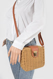 Straw Weaved Box Swing Bag-3 Colors