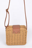 Straw Weaved Box Swing Bag-3 Colors