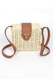 Straw Weaved Box Swing Bag-3 Colors