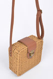 Straw Weaved Box Swing Bag-3 Colors